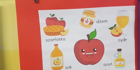 Powiększ grafikę: Zdjęcie przedstawia produkty, które możemy wykonać z jabłek. 