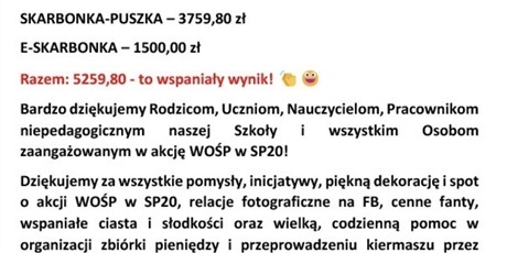 WOŚP 34 szczegółowe informacje