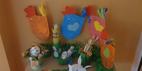 Powiększ grafikę: Ozdoby Wielkanocne wykonane przez uczniów klas 0 - 3. 
